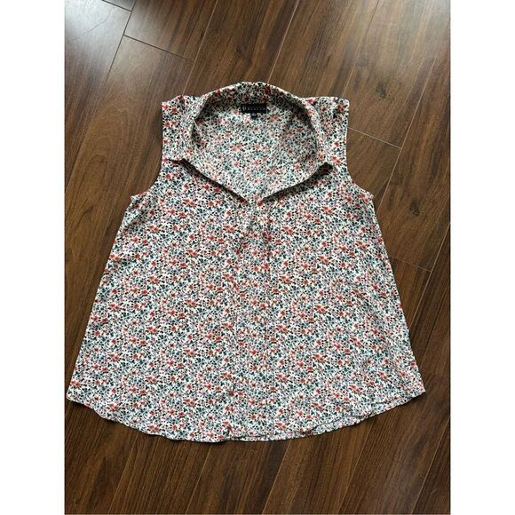 B by BOBEAU XS floral sleeveless collared shirt - Picture 2 of 5